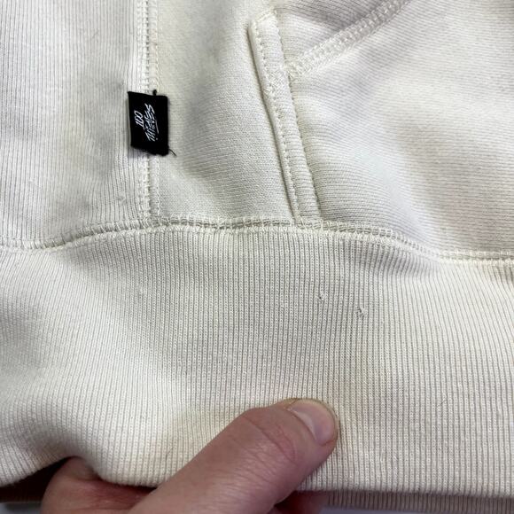 100‎ Thieves Small Embroidered No Camping Szn 2020 White Bone Pullover Hoodie - Picture 13 of 16